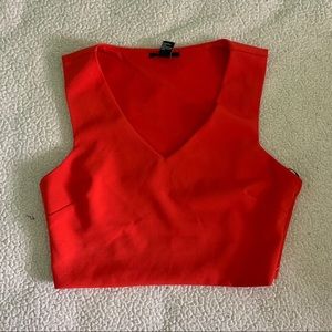 Red crop top